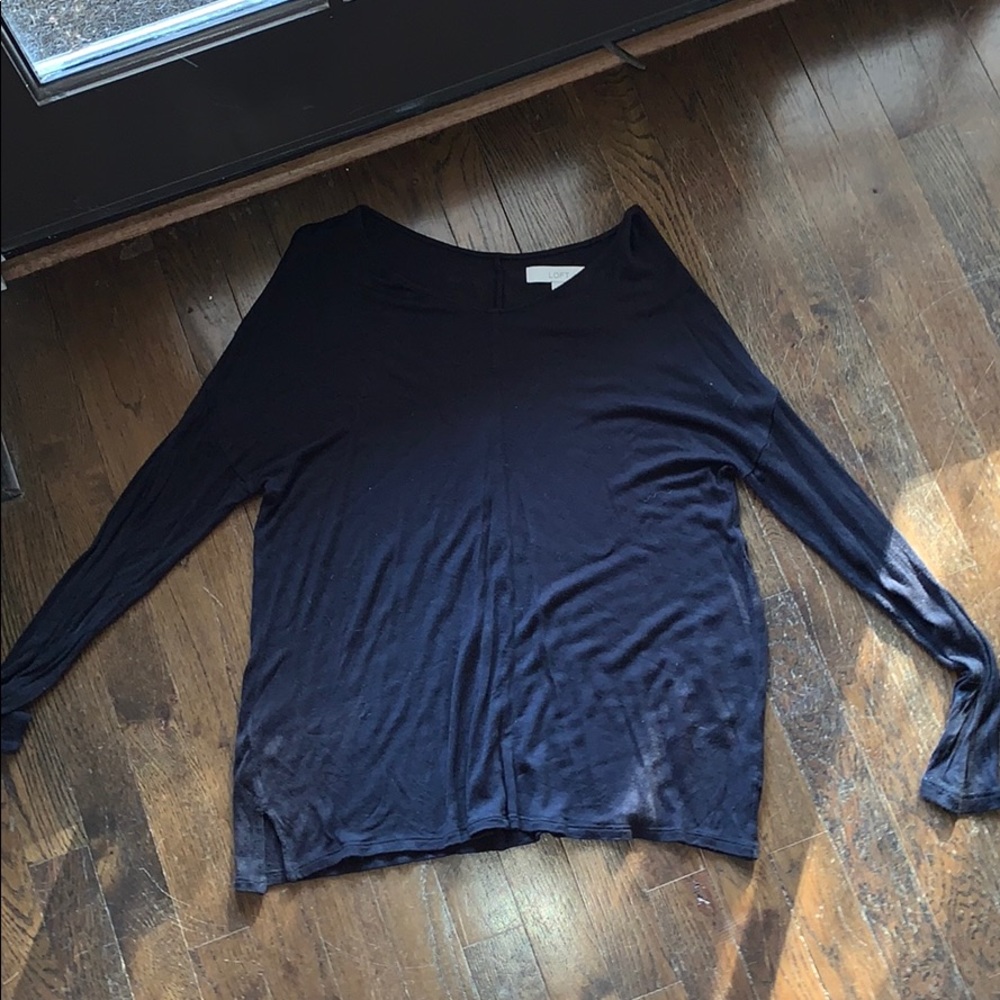 LOFT black long sleeve shirt-M